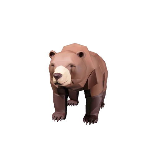 Low Poly Brown Bear