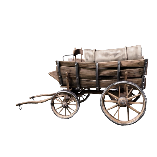 Low Poly Horse Drawn Cart