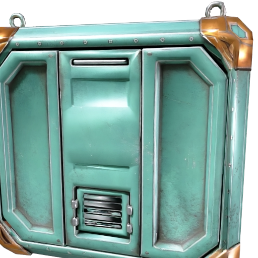 Low Poly Sci Fi Cargo Container