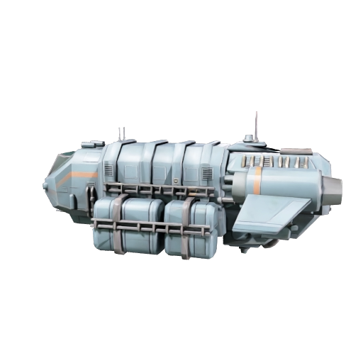 Low Poly Sci Fi Freight Spaceship