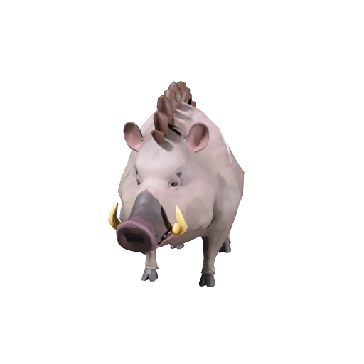 Low Poly Stylized Boar